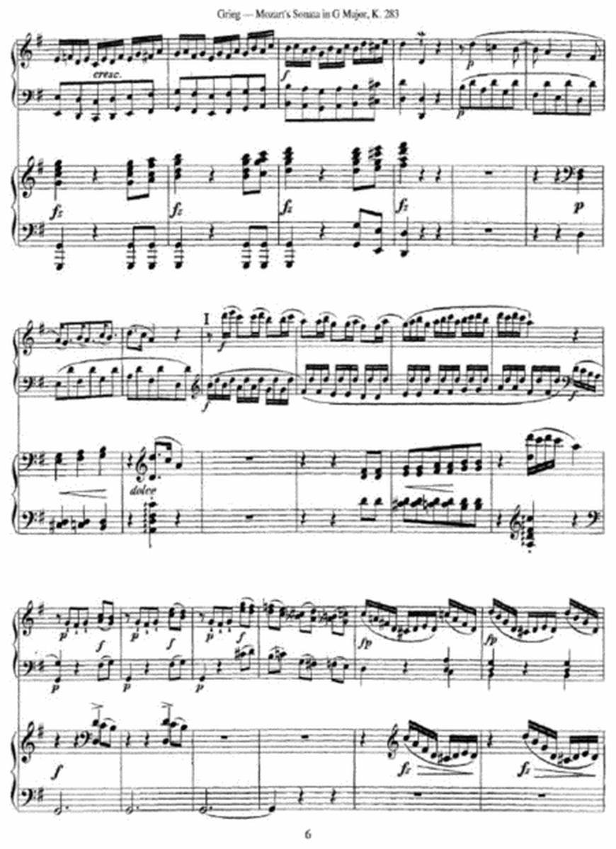 Grieg - Mozart's Sonata in G Major, K. 283