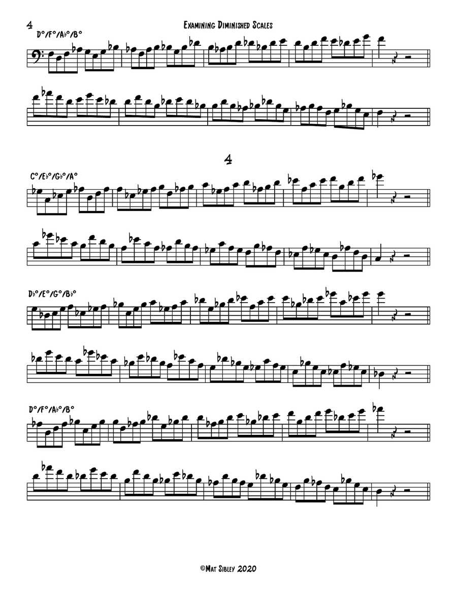 Exercises for Developing Jazz Improvisation Vol II Bass Clef Version Large Ensemble scores gallery preview page 5