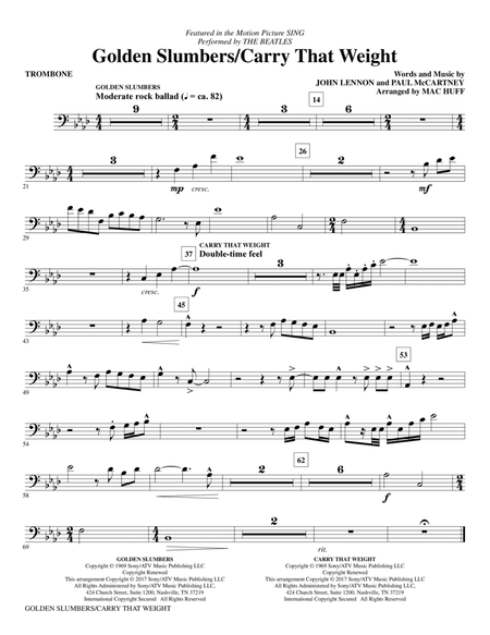 Golden Slumbers/Carry That Weight (from Sing) (arr. Mac Huff) - Trombone