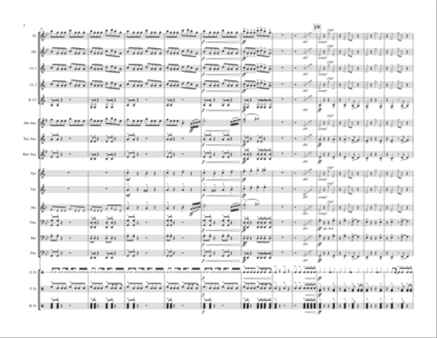 Hip Hop Band - for marching band or pep band Pep Band scores gallery preview page 2