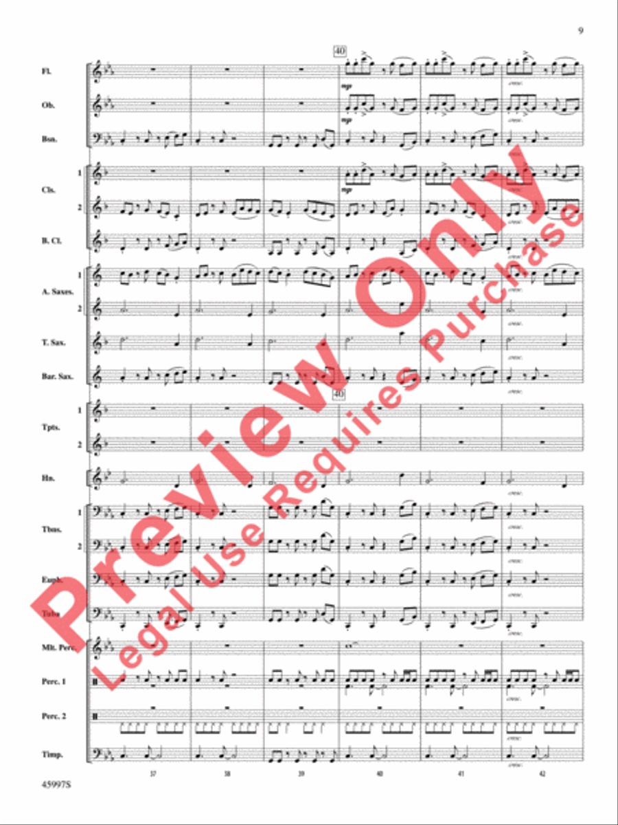 1st and Goal Concert Band scores gallery preview page 10