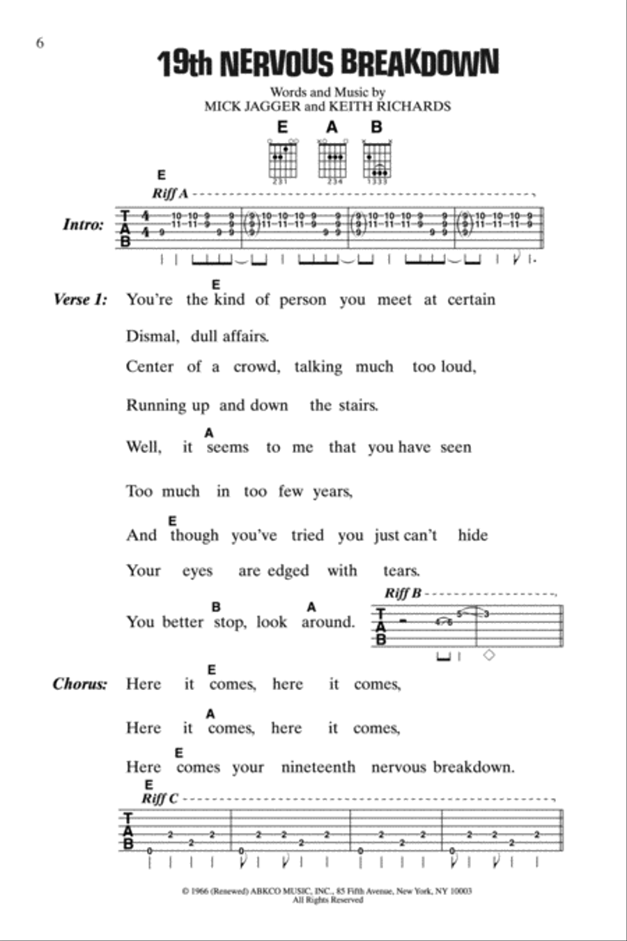 Rolling Stones -- Lyric & Chord Songbook Guitar scores gallery preview page 4