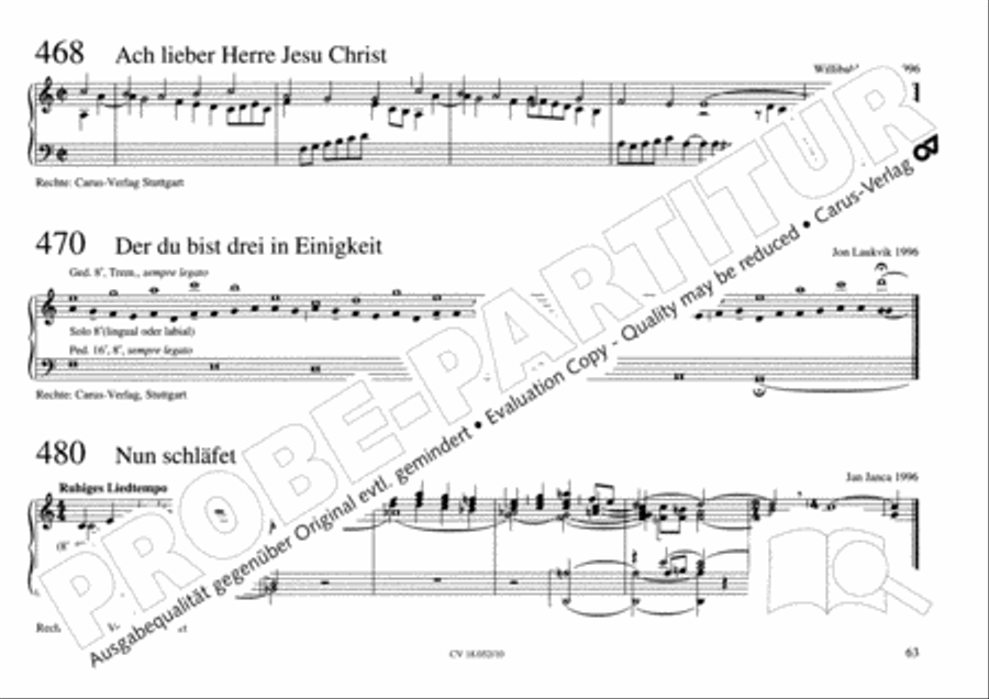 Esslinger Orgelbuch, Bd I-III