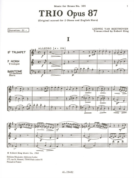 Trio Op87 - Brass Trio