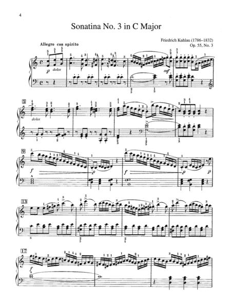 Kuhlau: Sonatina No. 3 in C Major, Opus 55