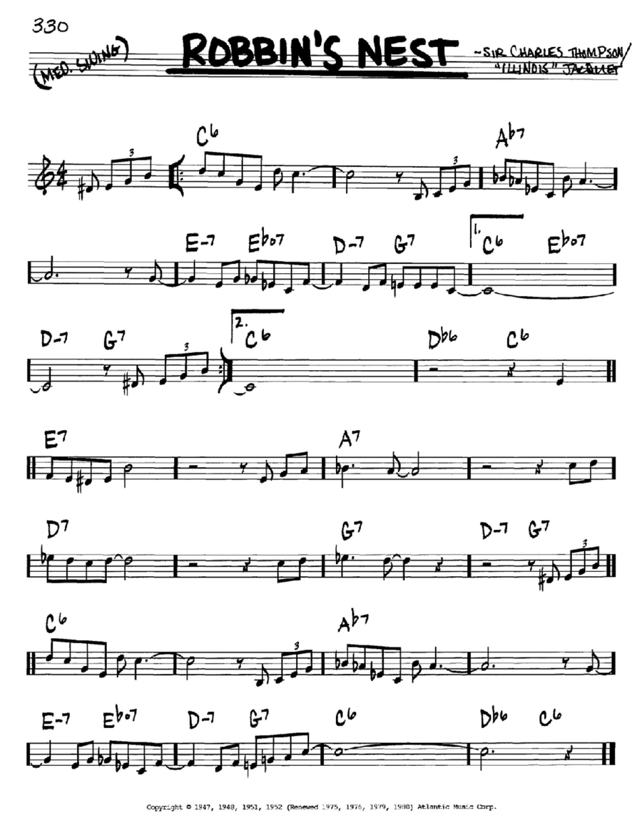 Robbin's Nest C Instrument scores gallery preview page 1