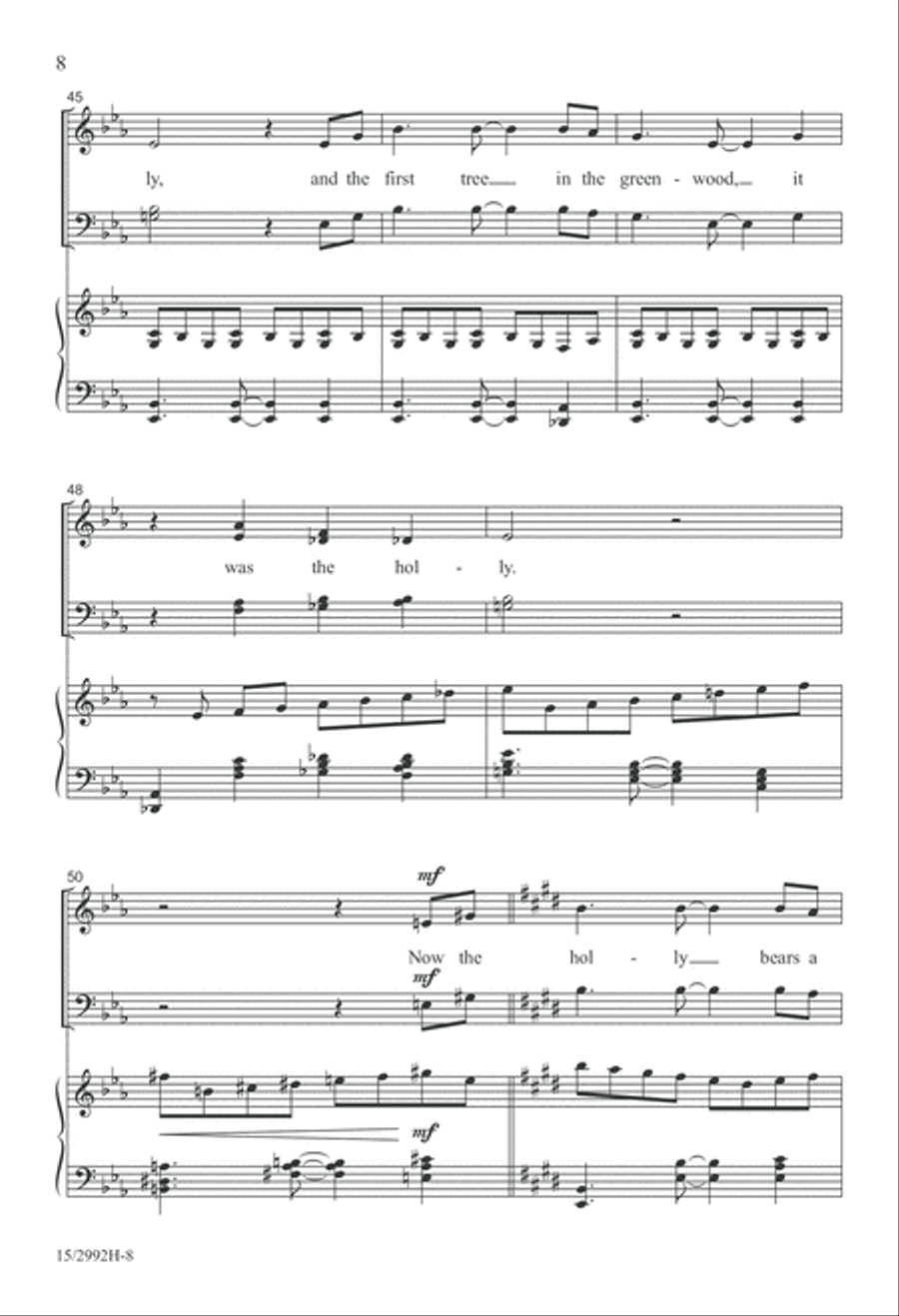 Now the Holly Bears a Berry 4-Part scores gallery preview page 8