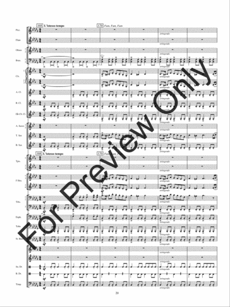 Rhapsody On Spanish Carols Concert Band scores gallery preview page 23