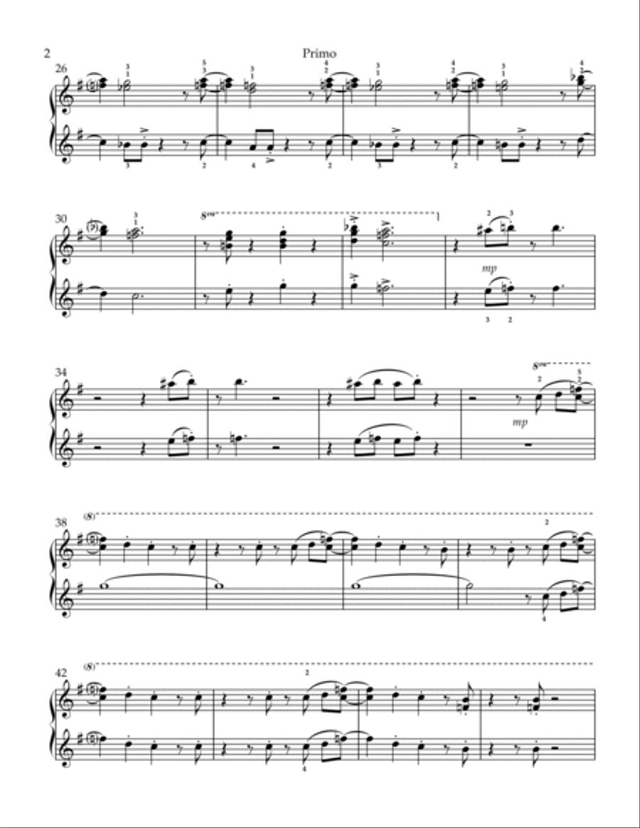 Birdland 1 Piano, 4-Hands scores gallery preview page 2
