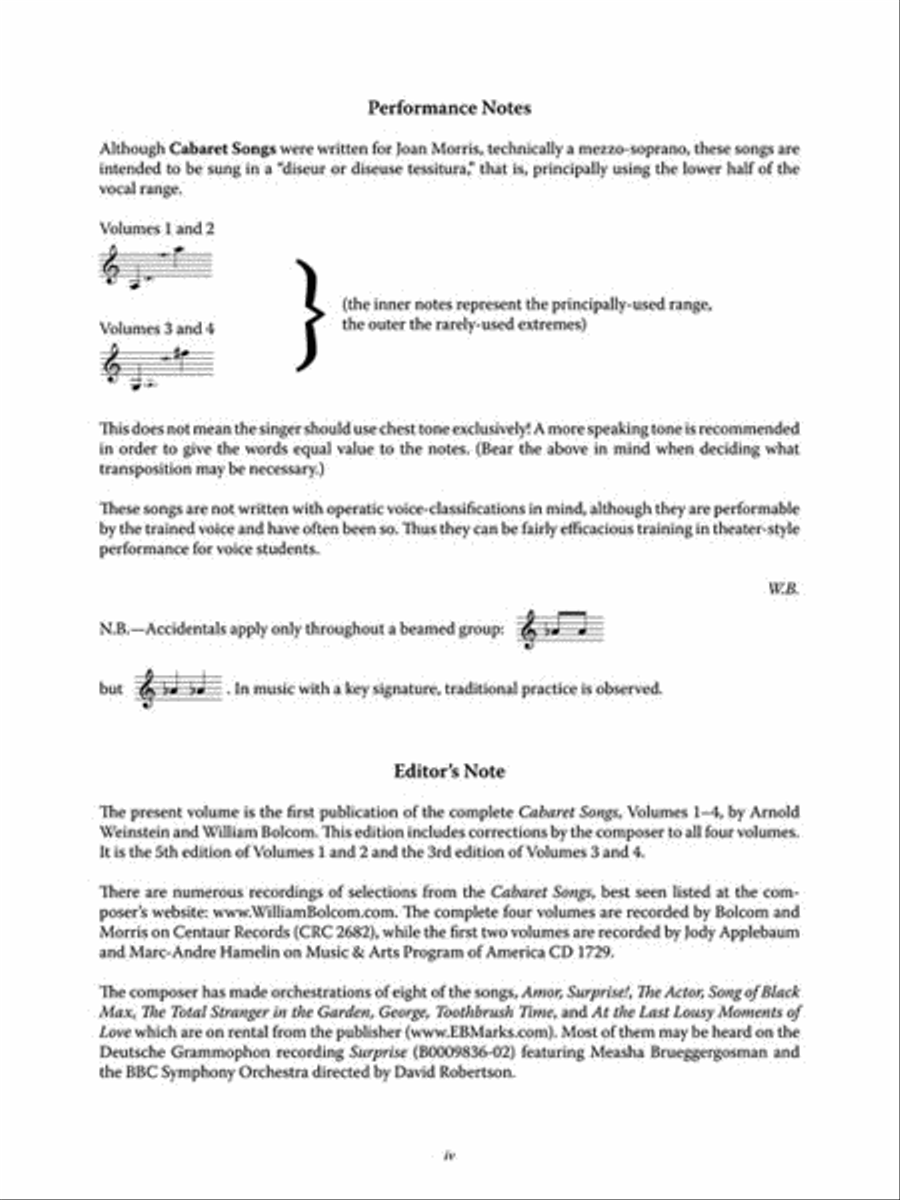 Cabaret Songs Complete Voice scores gallery preview page 3