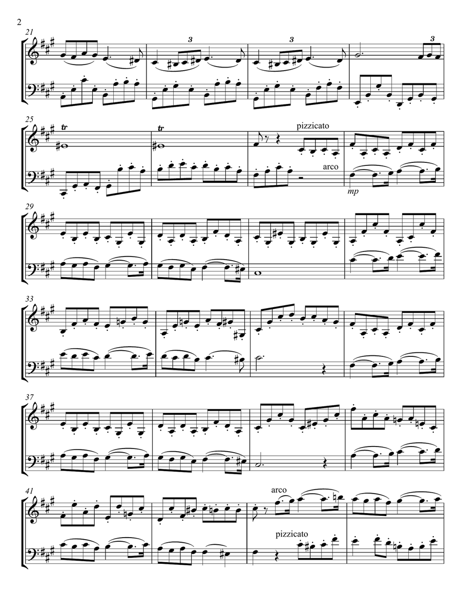 Faure Pavane for Violin & Cello Duet String Duet scores gallery preview page 2