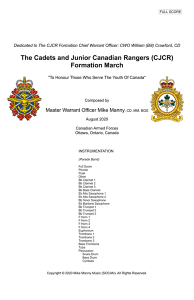 The Cadets and Junior Canadian Rangers (CJCR) - Formation March image number null