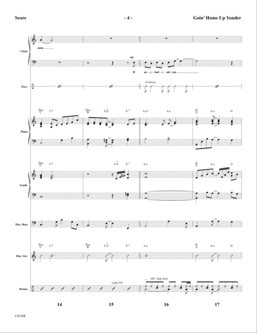 Goin' Home Up Yonder Choir scores gallery preview page 6