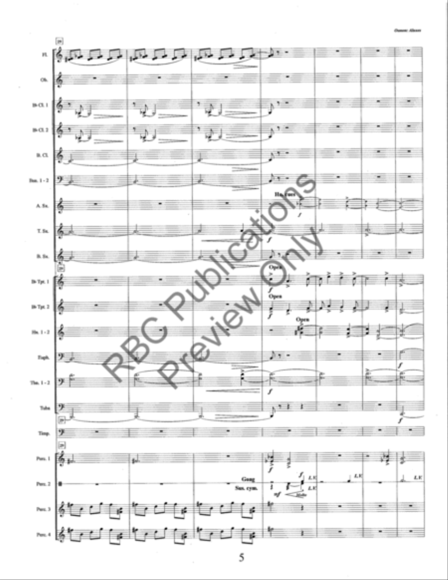 Aluxes (Score) Aluxes (Score) Concert Band scores gallery preview page 8