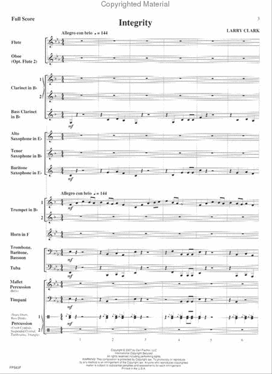 Integrity Integrity Concert Band scores gallery preview page 2