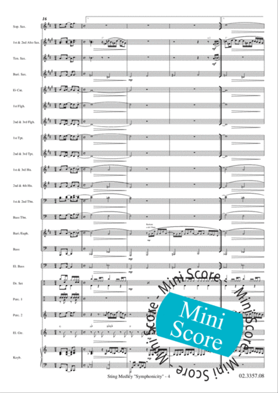 Sting Medley Fanfare Band scores gallery preview page 8