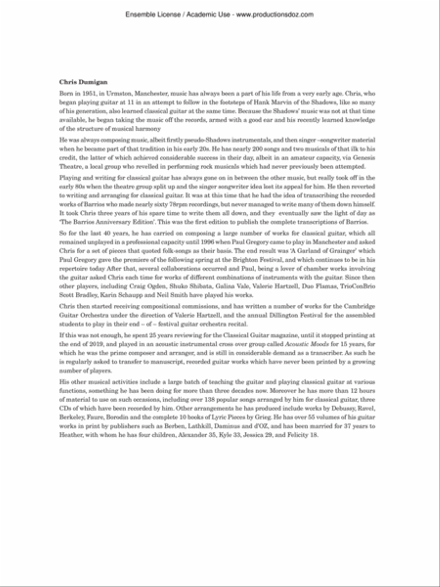 Impromptu, No. 3, op. 34 / Barcarolle, No. 1, op. 26 Classical Guitar scores gallery preview page 2