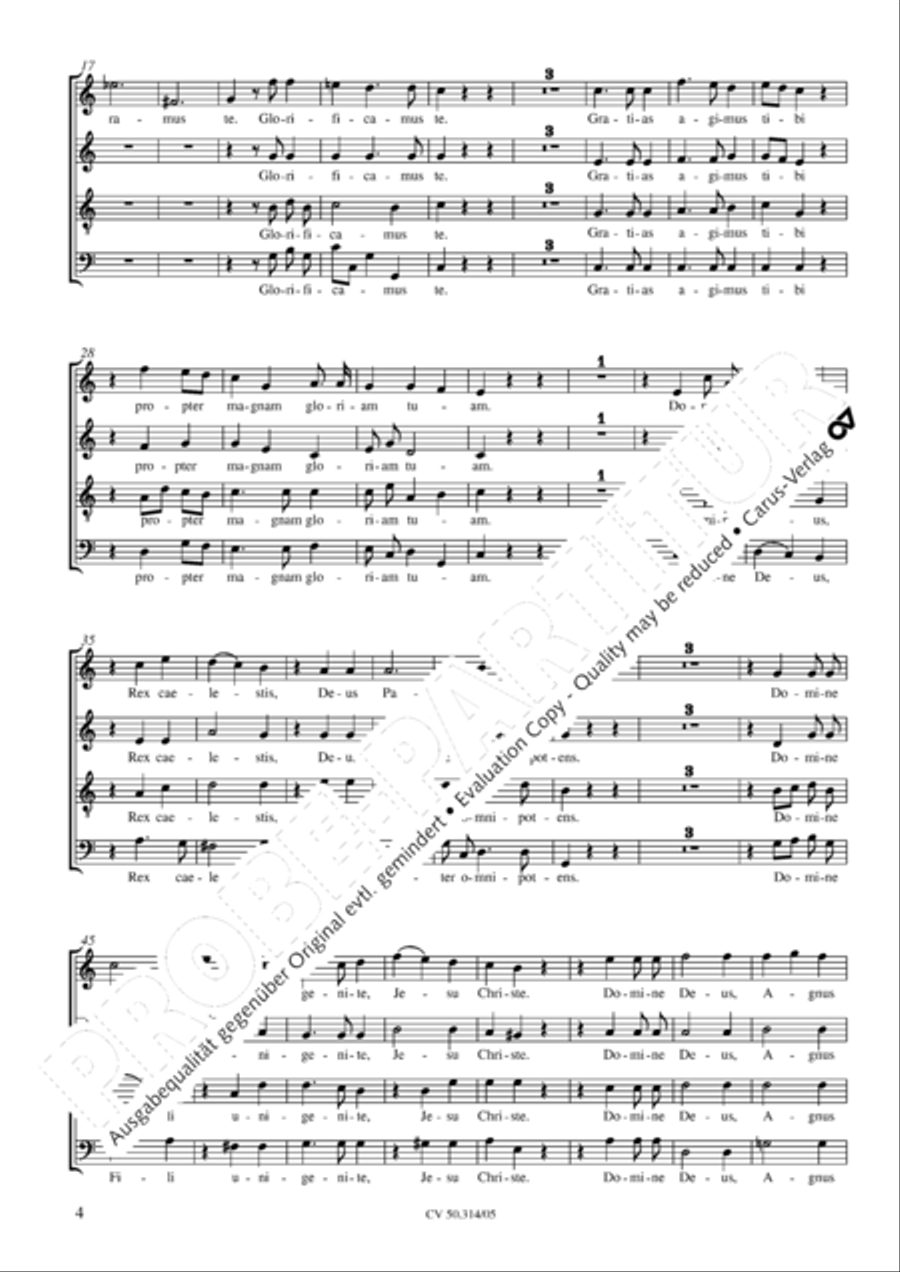 Missa Sancti Joannis Nepomuceni 4-Part scores gallery preview page 5