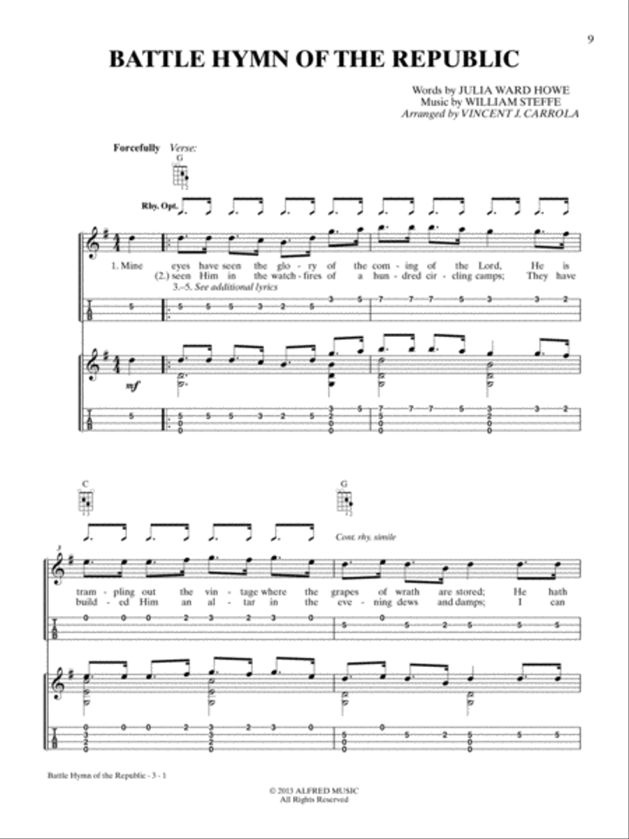 Just for Fun -- Patriotic Songs for Mandolin Mandolin scores gallery preview page 6