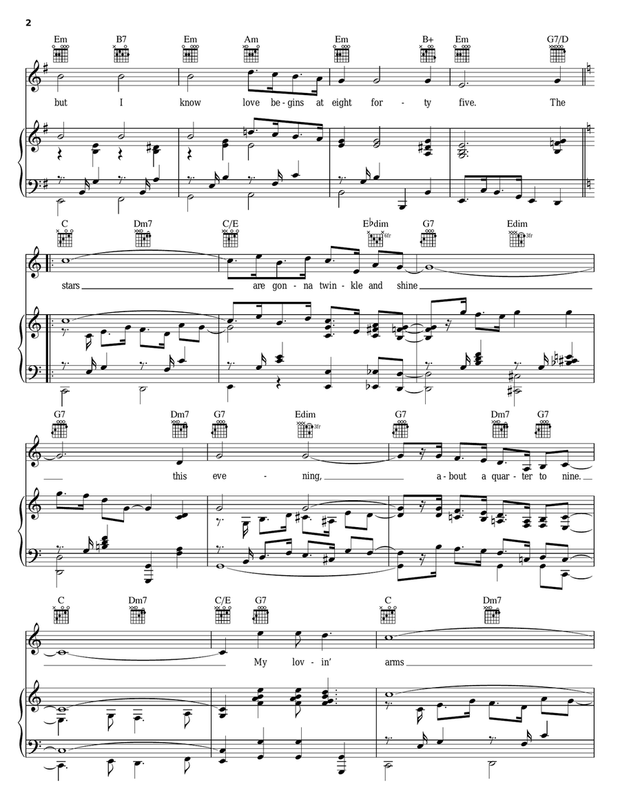 About A Quarter To Nine Piano, Vocal, Guitar scores gallery preview page 2