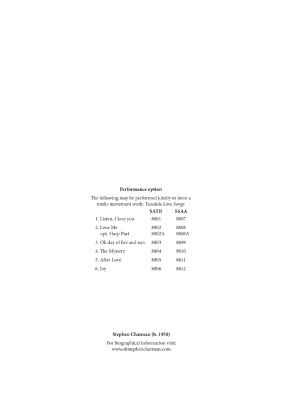 After Love After Love 4-Part scores gallery preview page 1