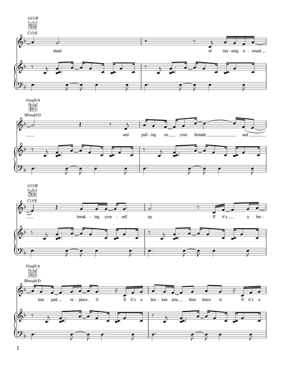 Details In The Fabric (Sewing Machine) Piano, Vocal, Guitar scores gallery preview page 2