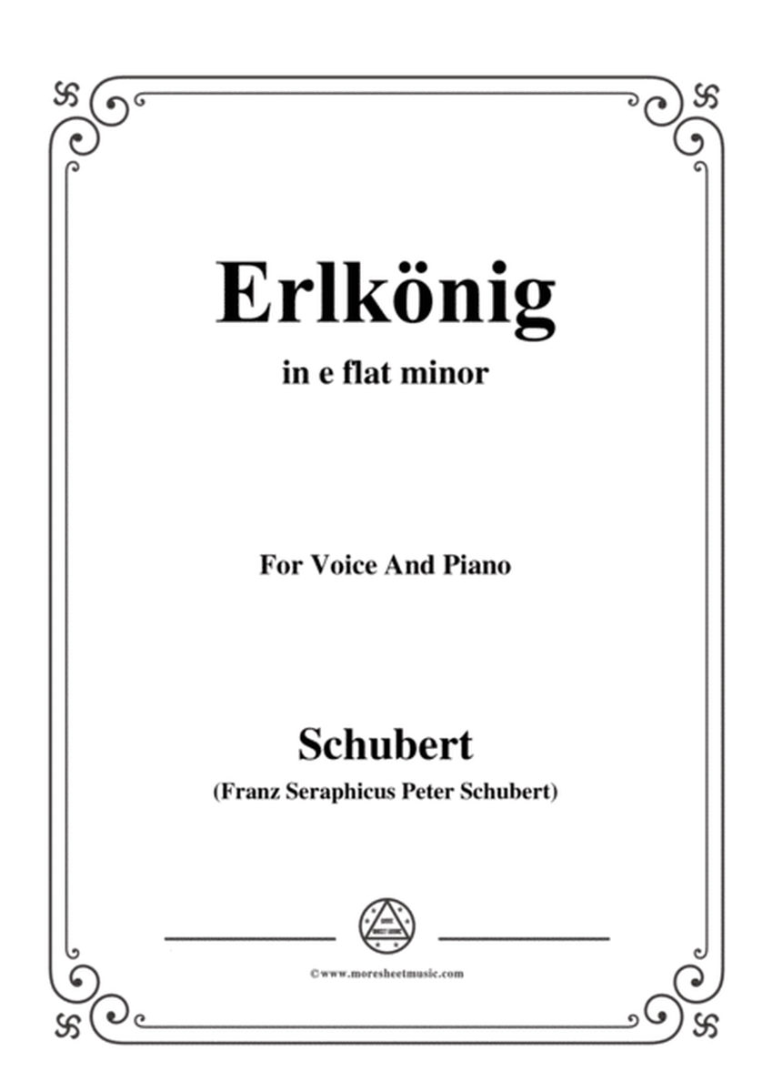 Schubert-Erlkönig in e flat minor,for voice and piano image number null