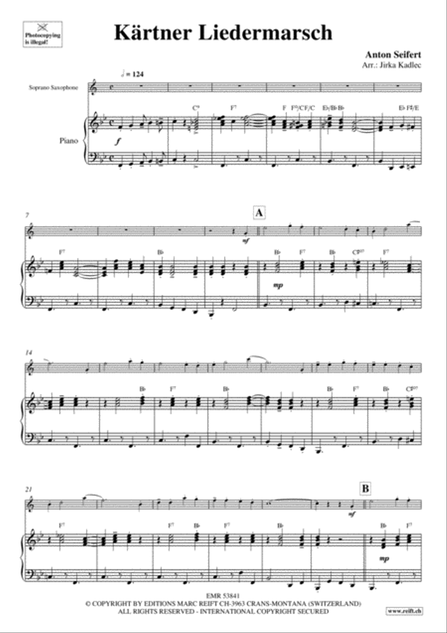 Karntner Liedermarsch Soprano Saxophone scores gallery preview page 4