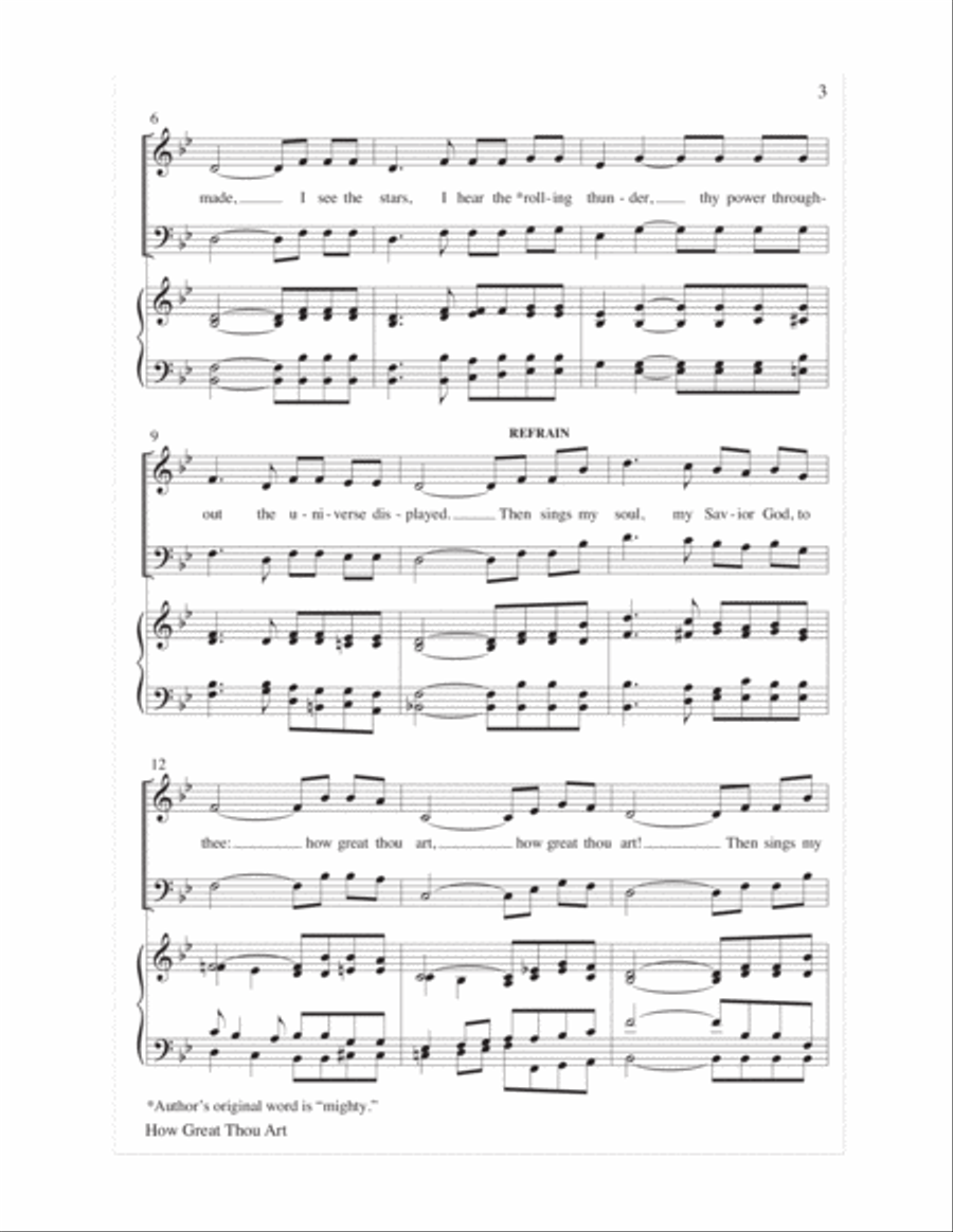 How Great Thou Art How Great Thou Art Choir scores gallery preview page 3
