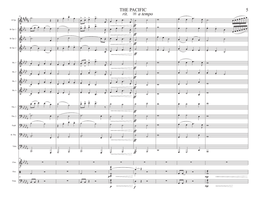 The Pacific (main Title) Brass Ensemble scores gallery preview page 5