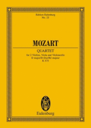 Book cover for String Quartet in D Major, K. 575