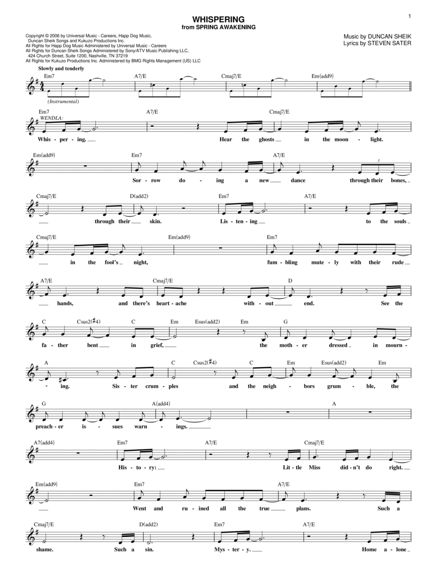 Whispering Whispering Piano scores gallery preview page 1