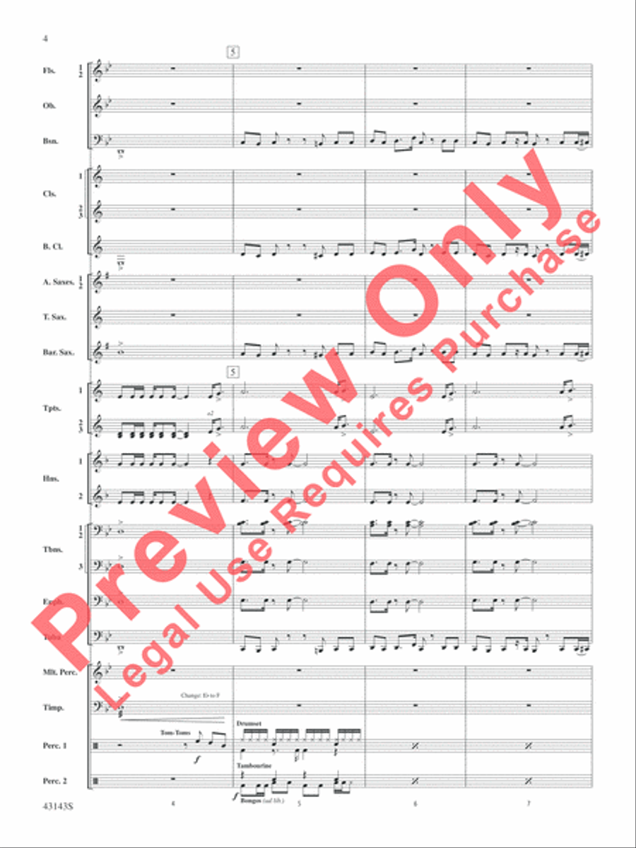 Rocky on Broadway Rocky on Broadway Concert Band scores gallery preview page 5