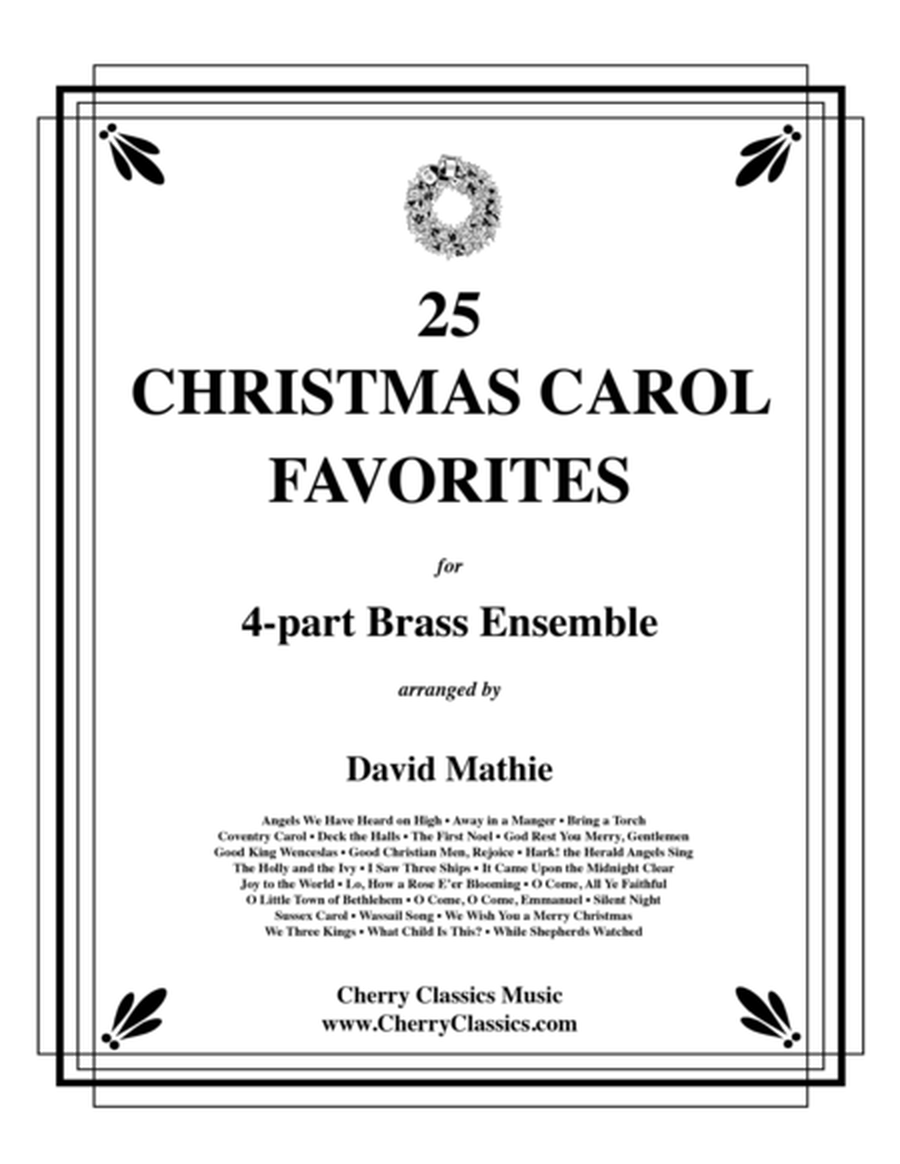 25 Christmas Carol Favorites for 4-part Brass Ensemble