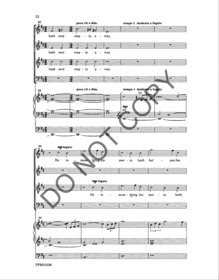 Magnificat and Nunc dimittis 4-Part scores gallery preview page 14