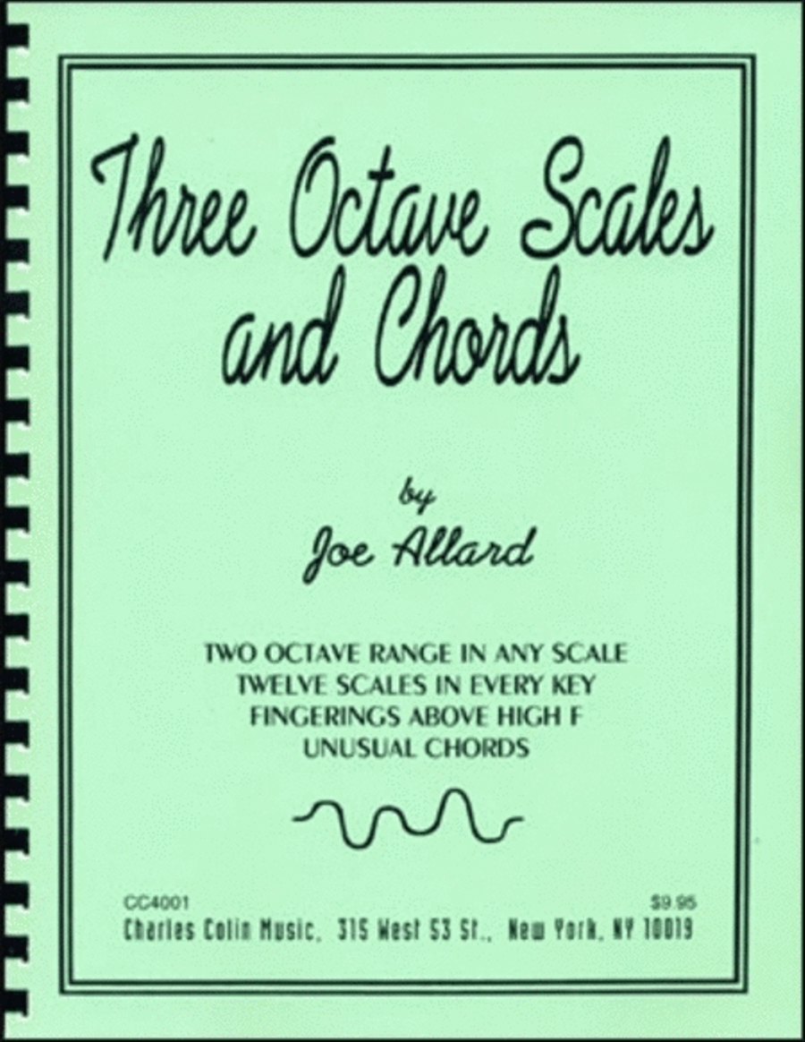 Three Octave Scales and Chords Saxophone Solo scores gallery preview page 1