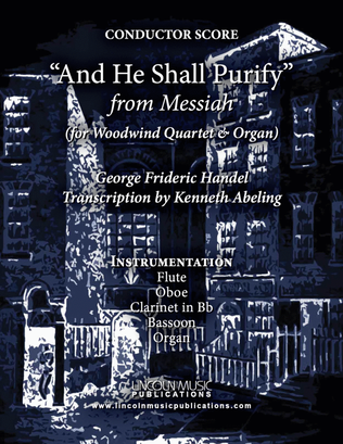 Book cover for And He Shall Purify - From Messiah (for Woodwind Quartet & Optional Organ)