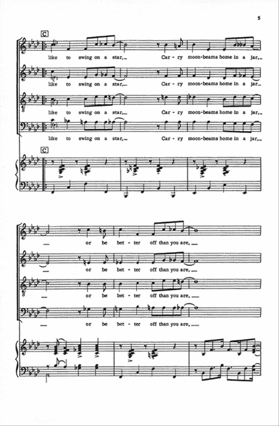 Swinging on a Star Divisi scores gallery preview page 5
