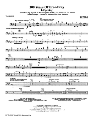100 Years of Broadway (Medley) - Trombone