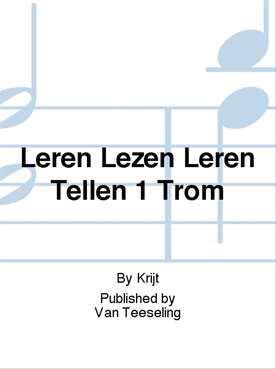 Leren Lezen Leren Tellen 1 Trom Percussion scores gallery preview page 1