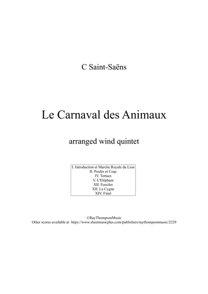 Saint-Saëns: Le Carnaval des Animaux (The Carnival of the Animals (A Selection) - wind quintet image number null