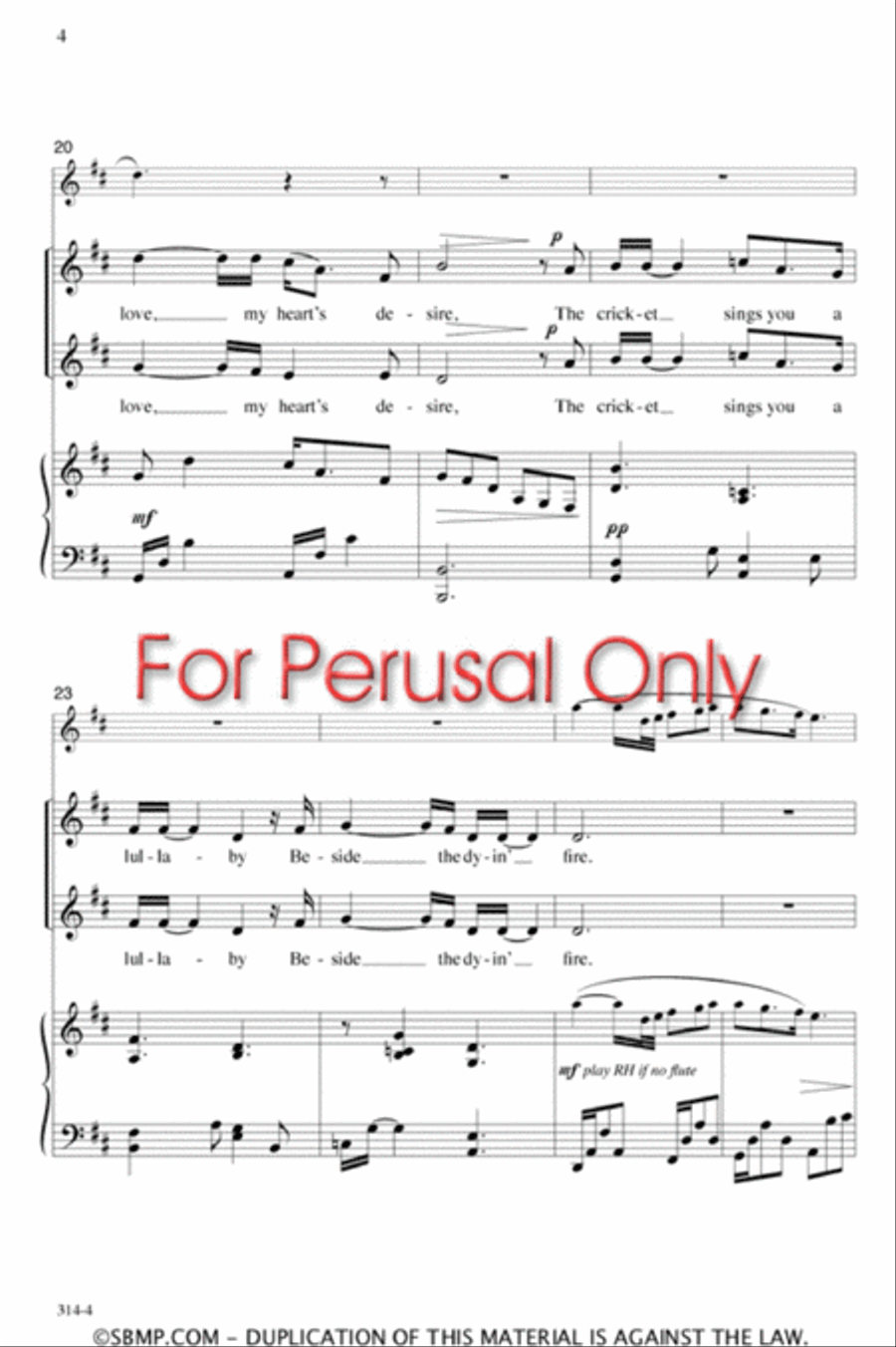 The Gartan Mother's Lullaby - SATB Octavo 4-Part scores gallery preview page 4