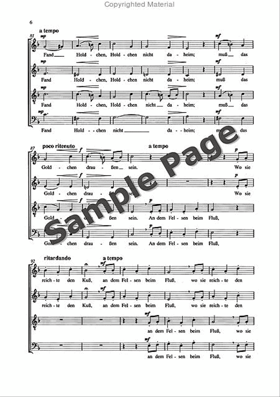 Hauptmann M Mailied Op25/3 4-Part scores gallery preview page 7