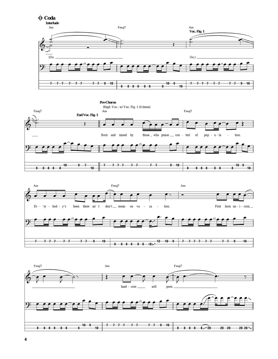 Californication Guitar Tablature scores gallery preview page 4