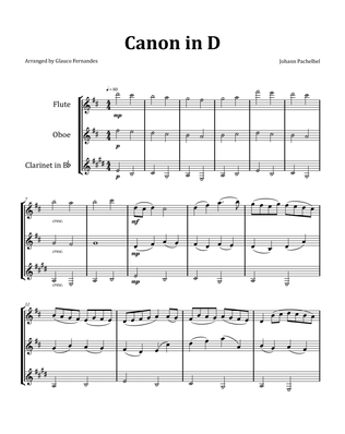 Book cover for Canon by Pachelbel - Woodwind Trio