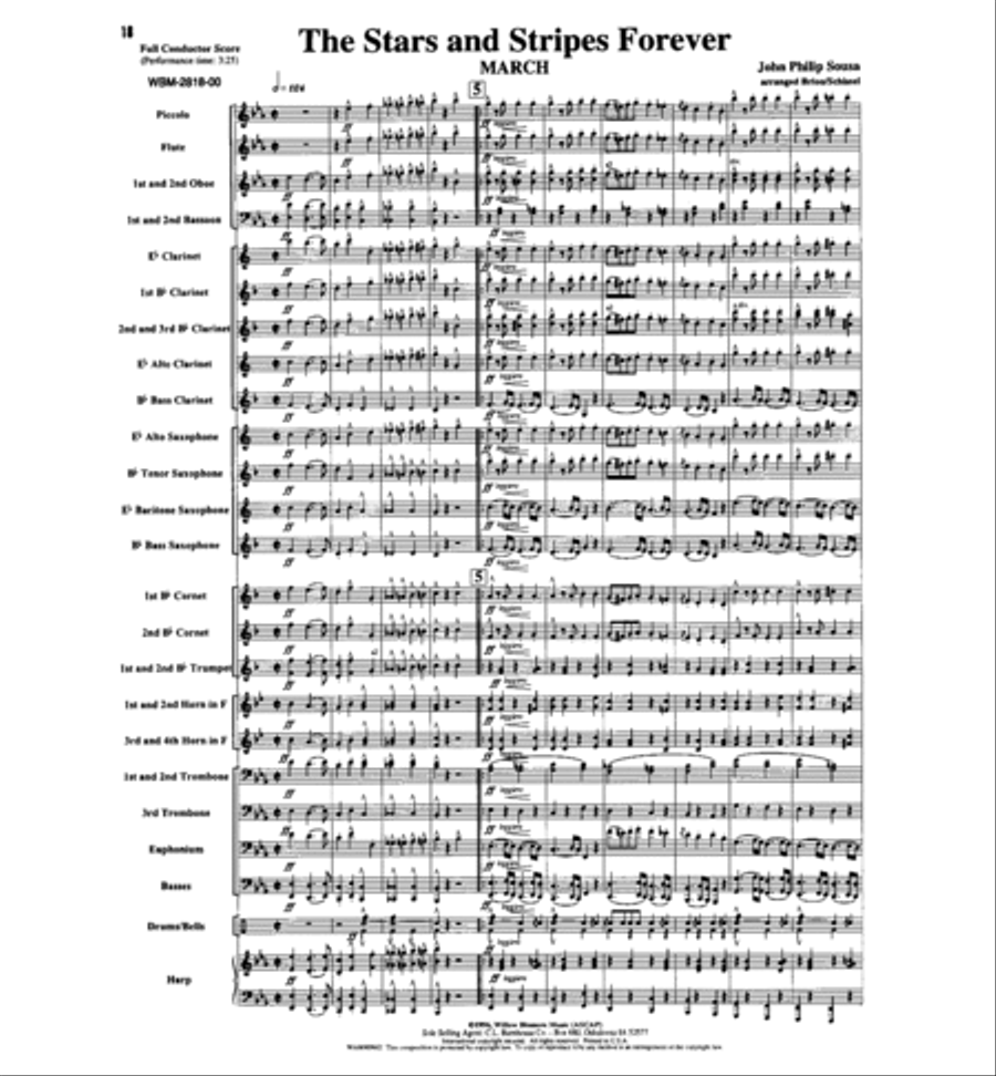 The Stars and Stripes Forever Concert Band scores gallery preview page 2