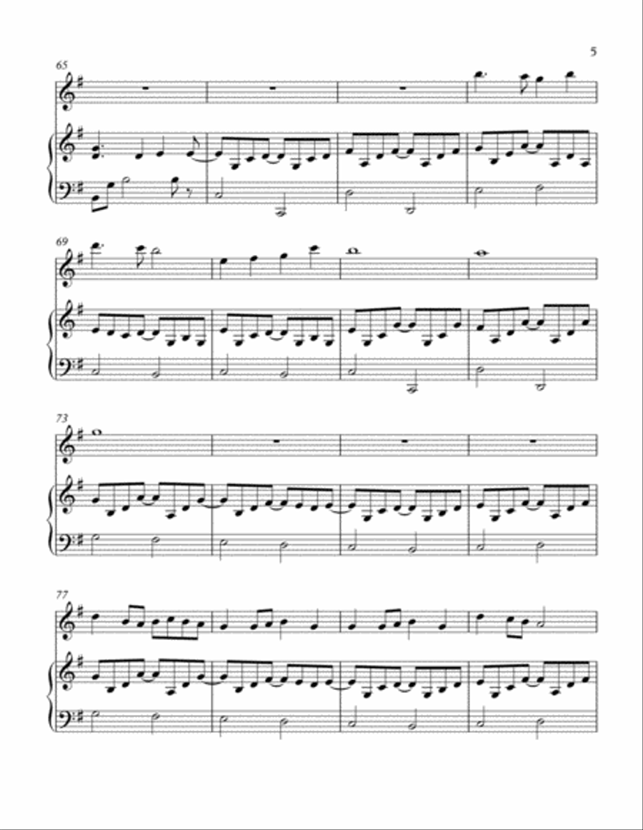 For the Beauty of the Earth (Flute and Piano) Flute Solo scores gallery preview page 6