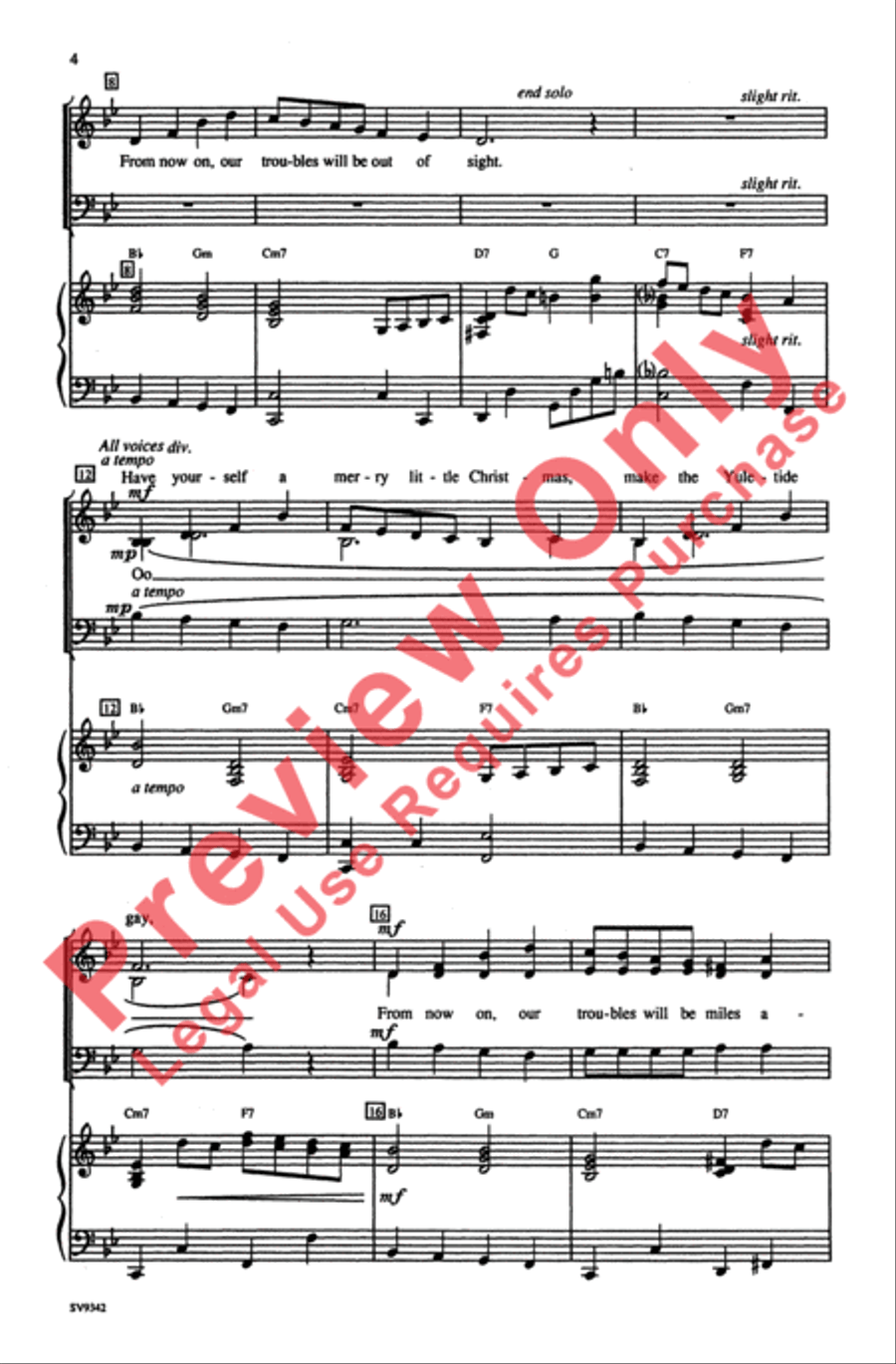 Have Yourself a Merry Little Christmas 3-Part scores gallery preview page 3