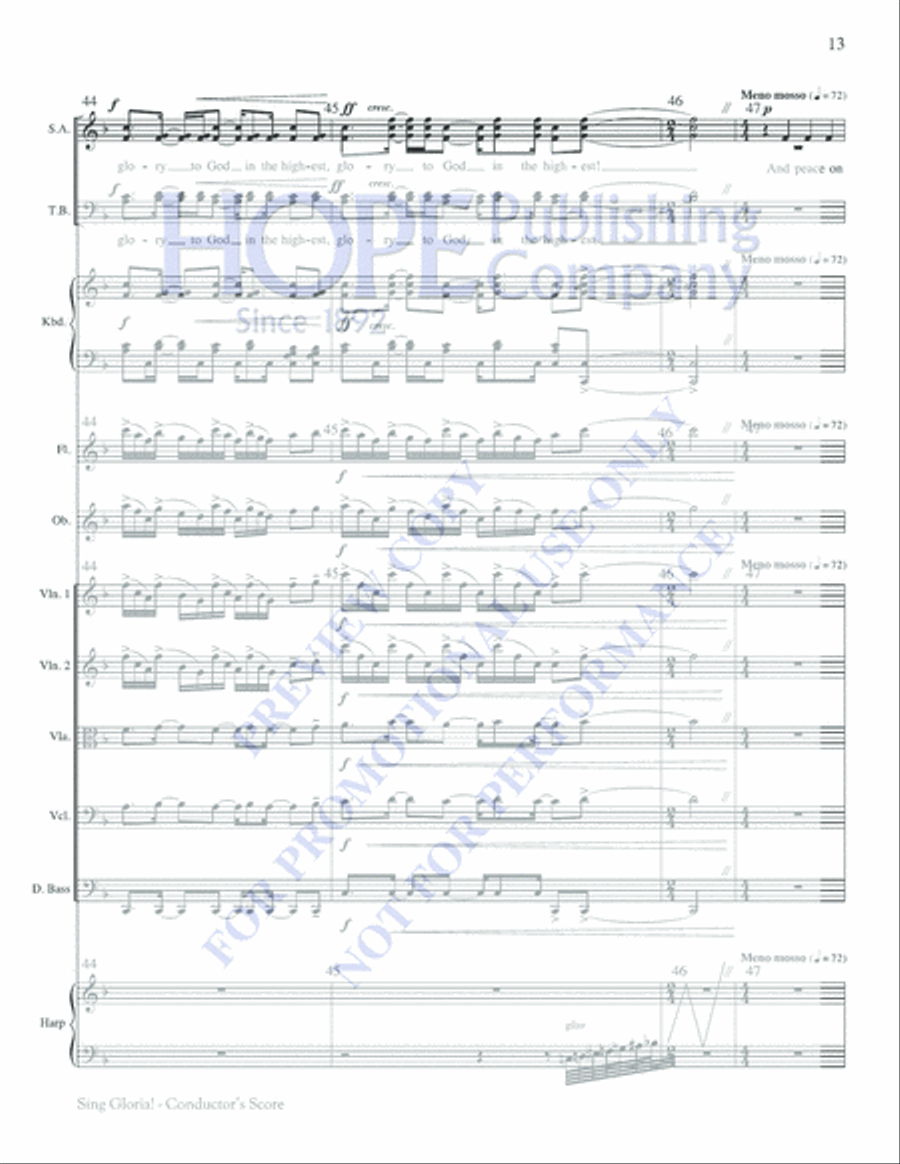 Sing Gloria! Flute scores gallery preview page 14