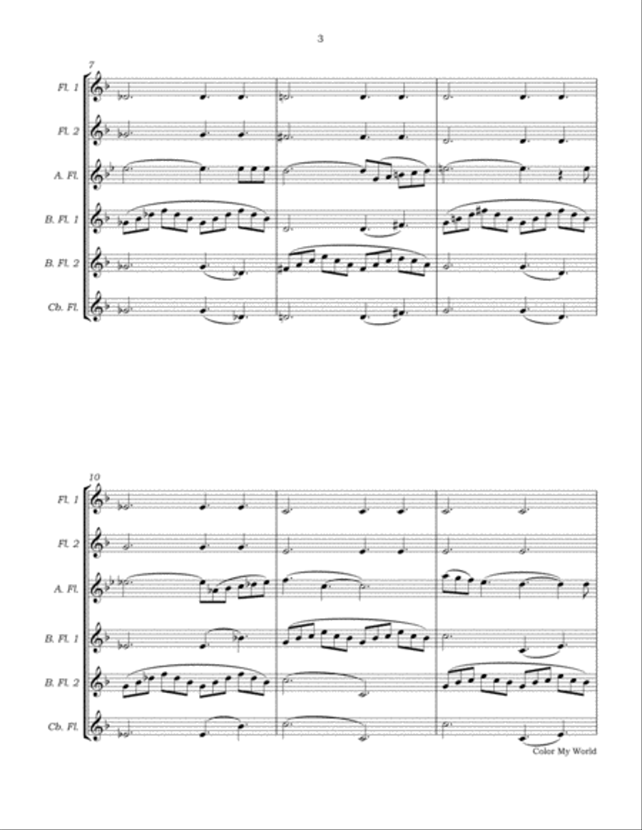 Colour My World Colour My World Flute Choir scores gallery preview page 6